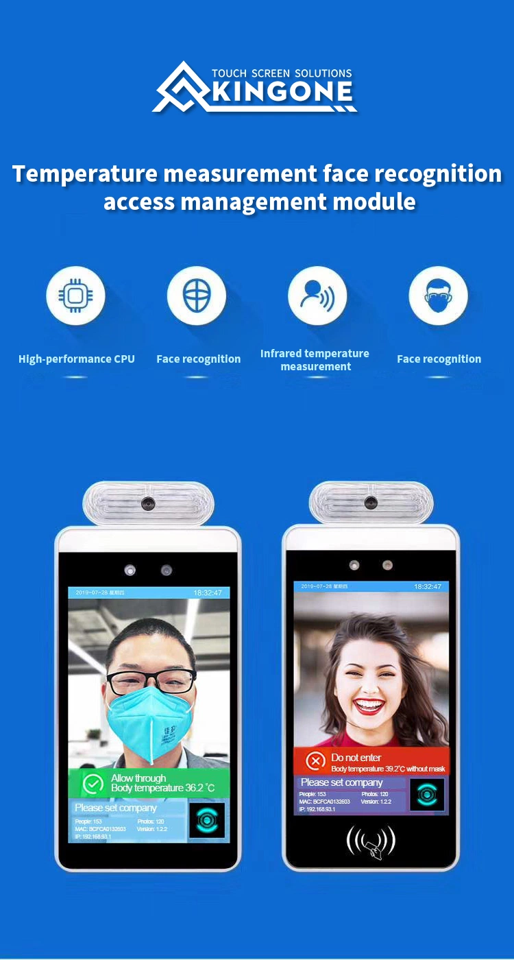 Multi-Function Android Desktop Infrared Thermal Face Recognition Human Body Temperature Measurement Terminal