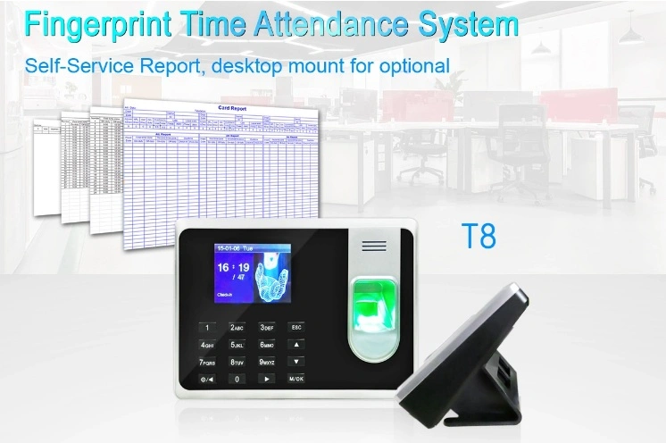 Free Sdk Biometric Fingerprint Time Attendance Time Clock with RFID Card