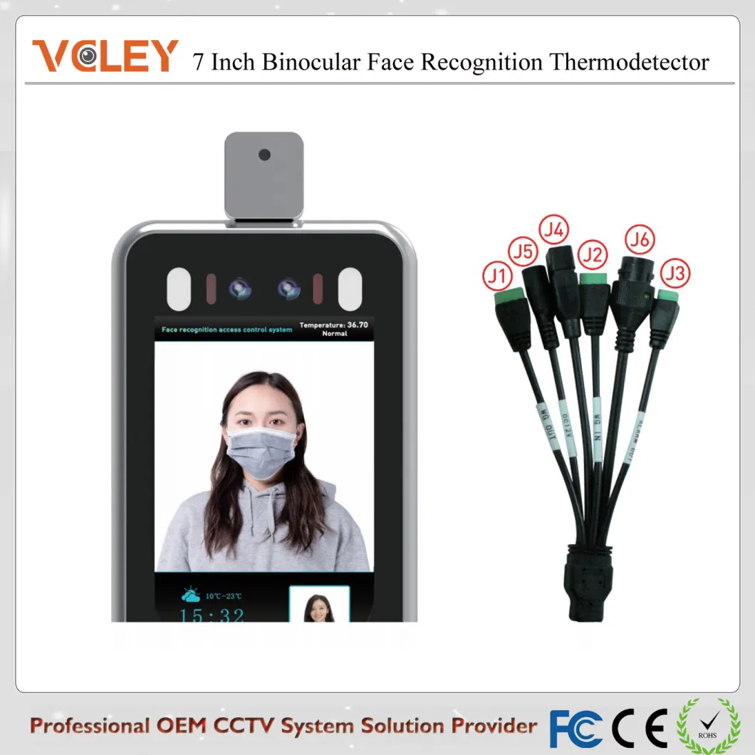 Security IR Walk Through Automatic IR Human Body Temperature Detector Sensor Measurement Face Recognize Camera