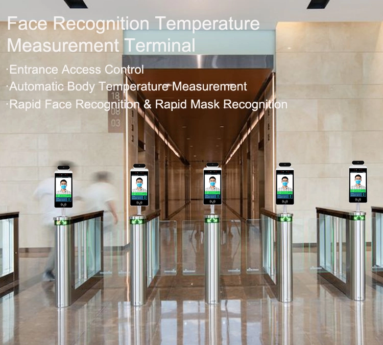 Mask Identify Facial Recognition Camera Temperature Measurement for Access Control Terminal