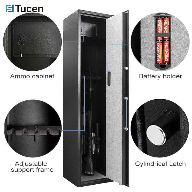 Tucen Home Hidden Gun Cabinet Gun Safe Rifle Storage Safe Box