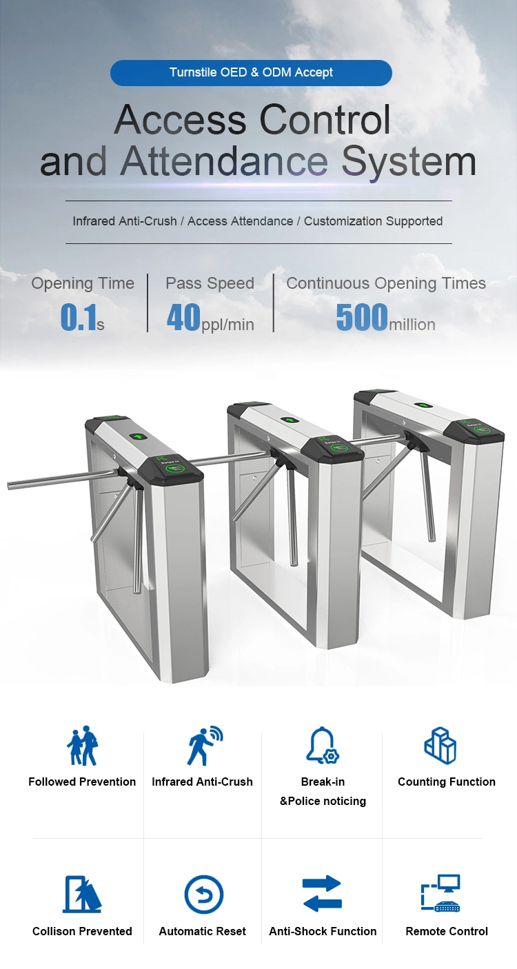 Intelligent Access Control Electronic Gate Facial Recognition Access Control Electronic Tripod Turnstile