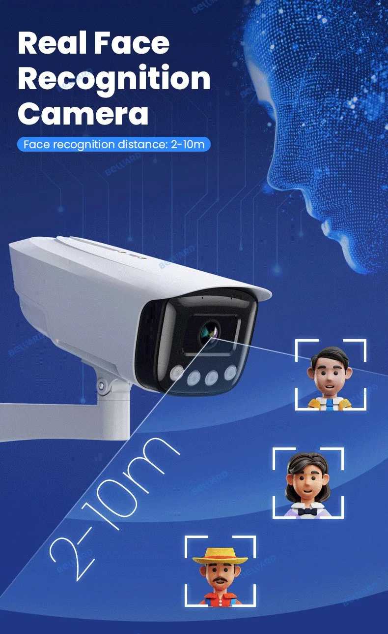 Intelligent Ai 4MP Face Recognition IP CCTV Security Camera