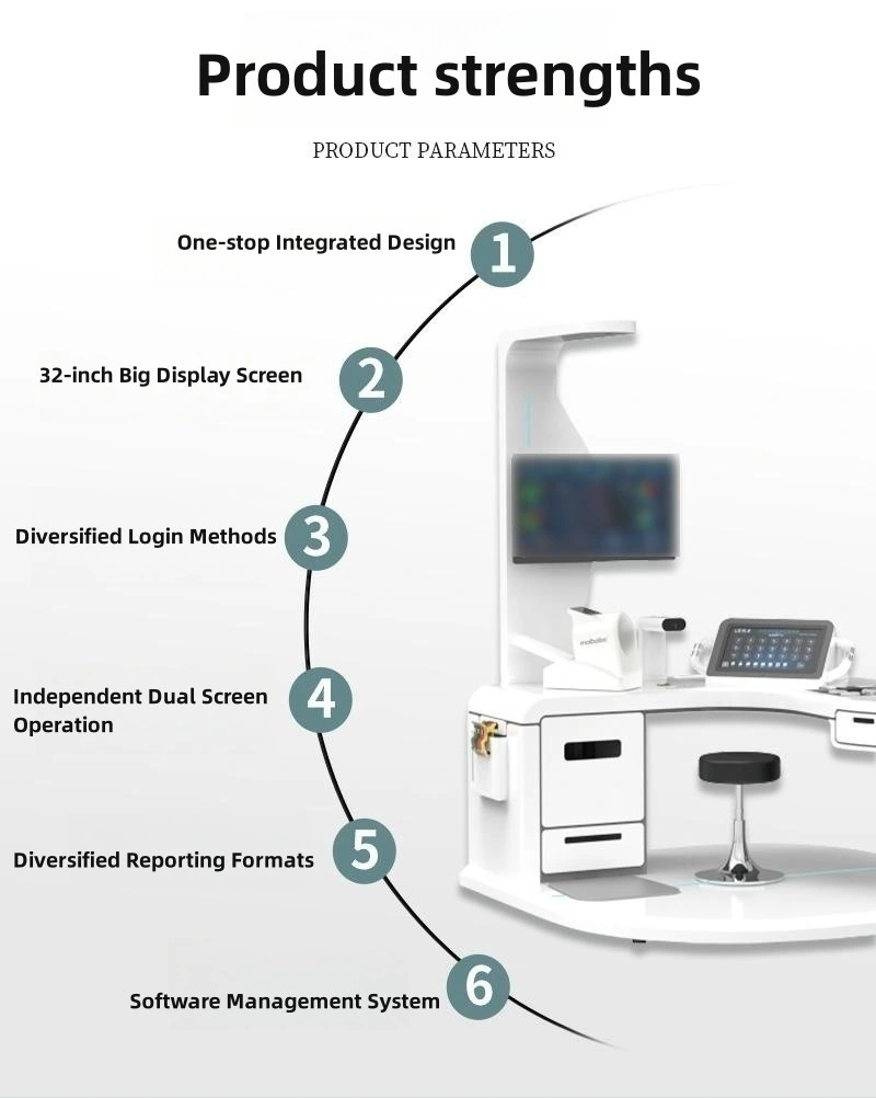 Medical Hospital LCD Touch Screen Self-Service Health Check Blood Pressure Kiosk