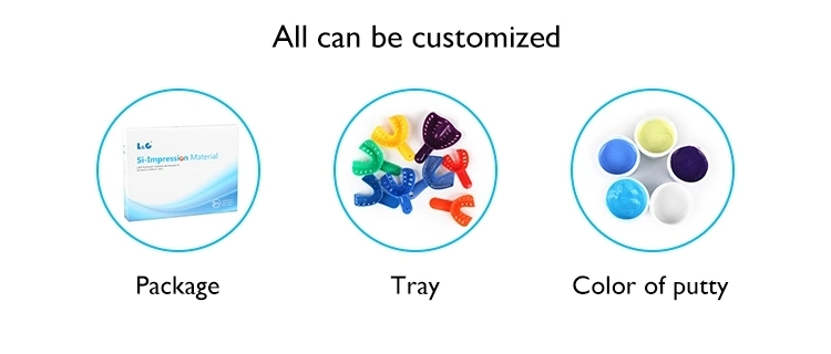 FDA&Ce Certified Profession Clinical Home Use Dental Impression Materials Putty/Catalyst/Mouth Tray Custom