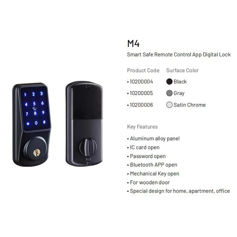 Door Handle Fingerprint Lock Biometric Fingerprint Digital Cylinder WiFi Smart Double Phone APP Access Door Lock