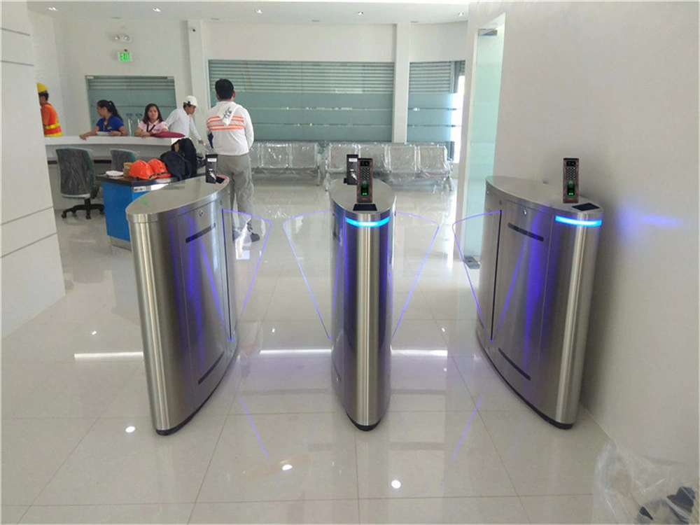 RFID Reader Face Recognition Flap Turnstile Gate for Gym Fitness Center