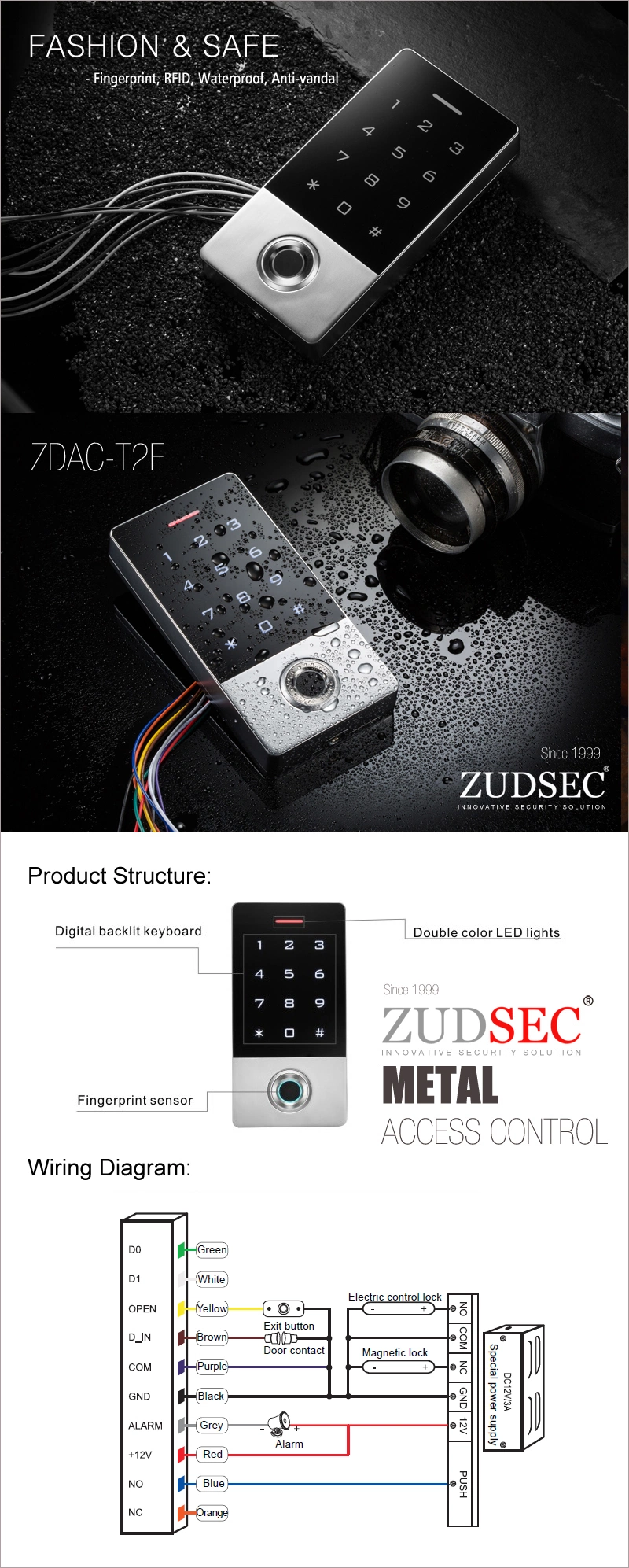 TCP/IP Facial Recognition Biometric Fingerprint Time Attendance with Access Control Function