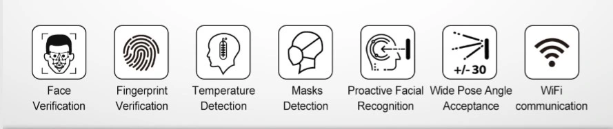 (FacePro1-TD) Face Biometric Device with Body Temp Detection