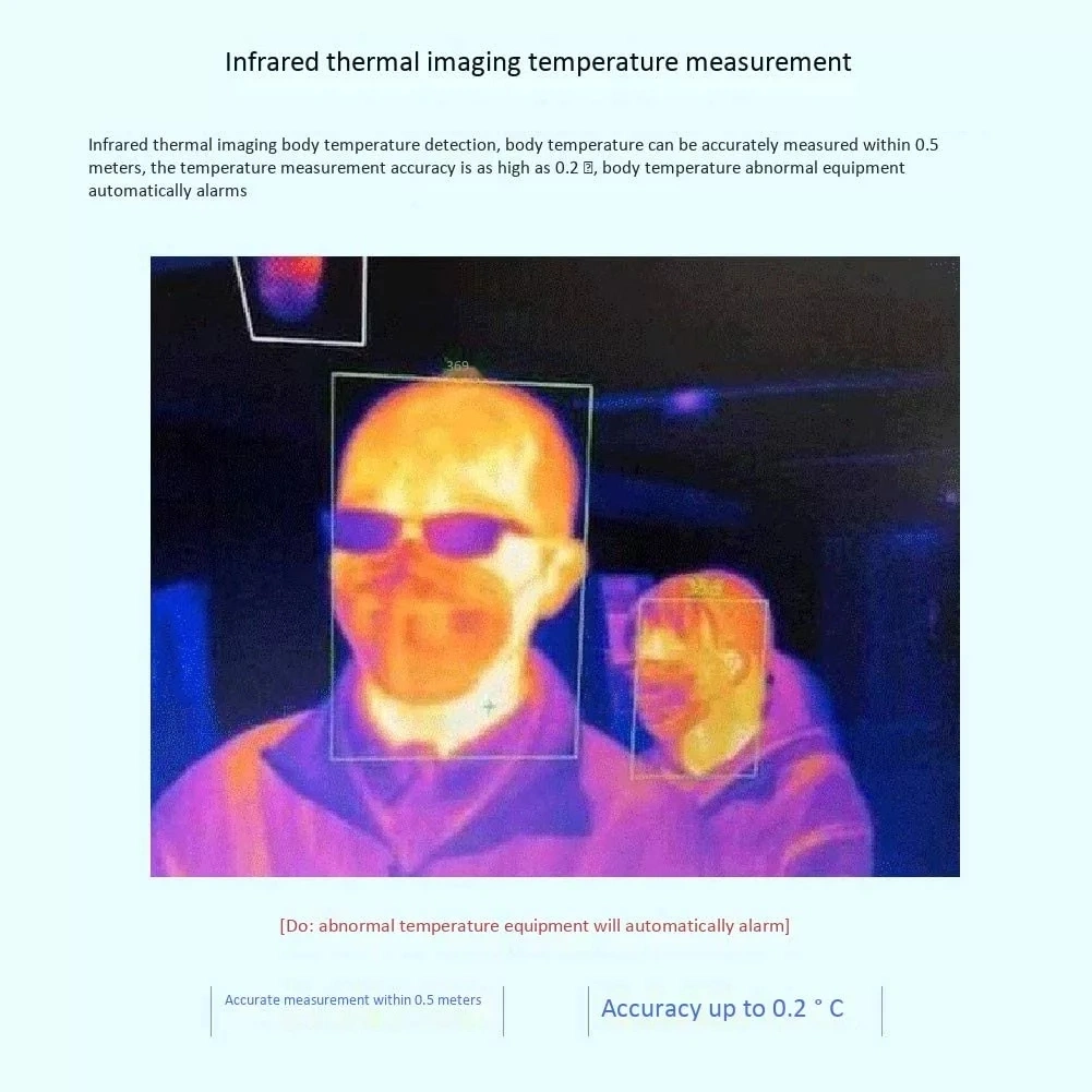 Biometric Face Recognition with Temperature Measurement