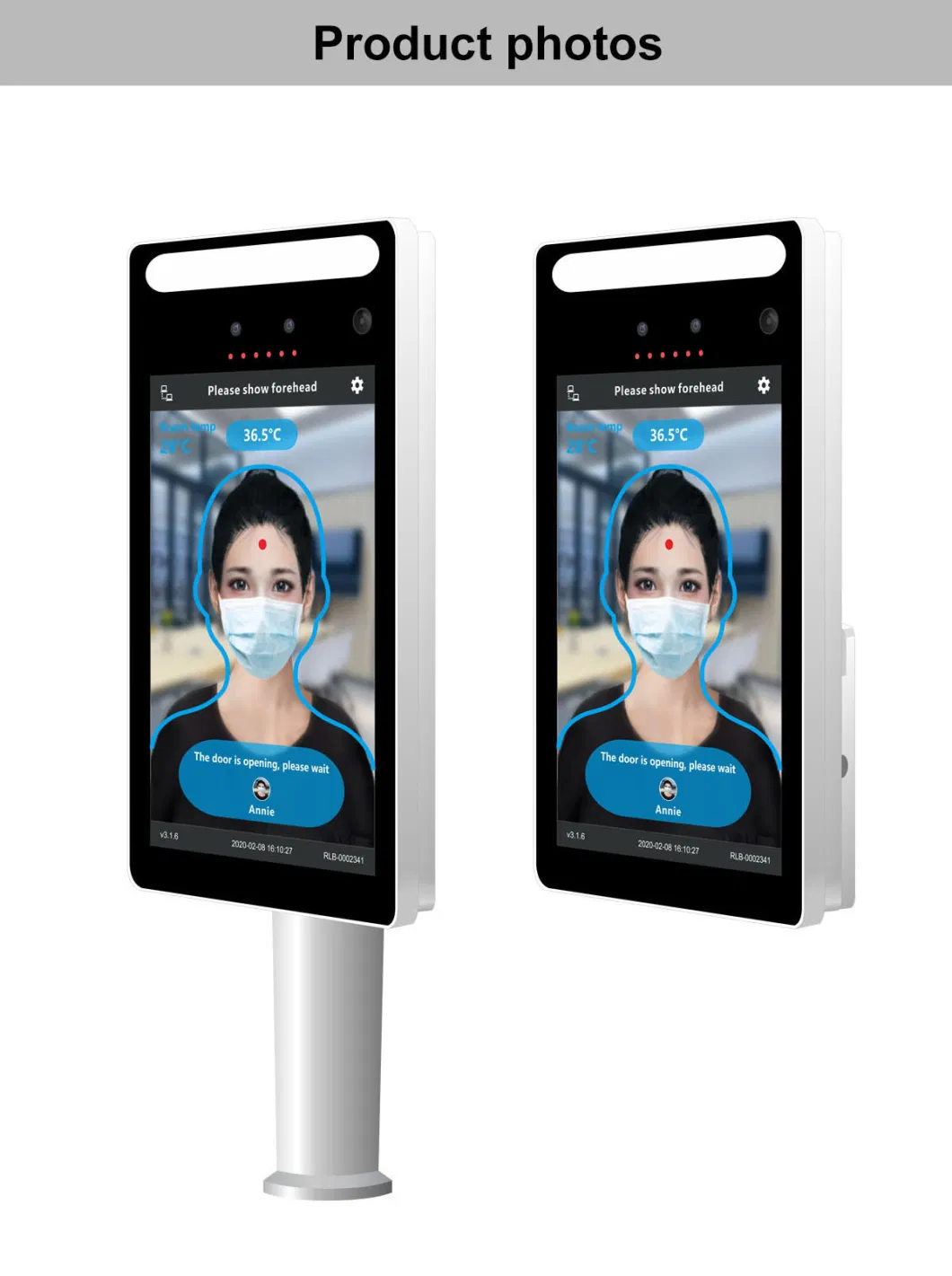 Face Recognition Terminal with Infrared Thermal Imaging Temperature Measurement