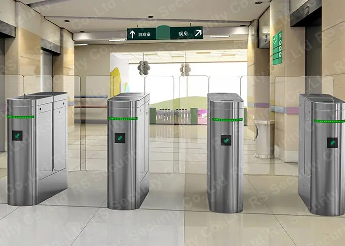 Arc Bevel Airport Checkpoint High Accuracy Glass Turnstiles Gear Wheel Face Identify Speed Turnstiles Gates