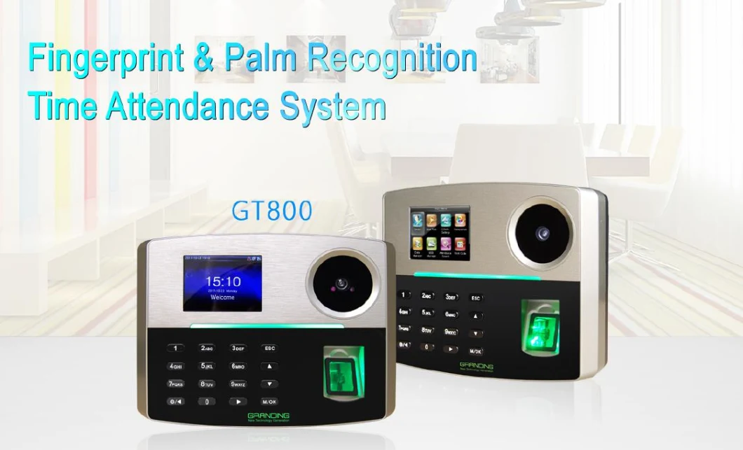 Biometric Fingerprint Palm Time and Attendance Machine with Poe (GT800/POE)