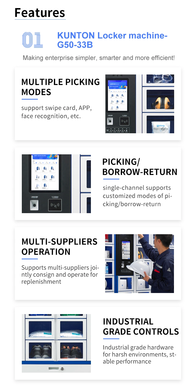 Kunton-Locker Machine-G50-33-Industrial Vending Machine for Mro Management