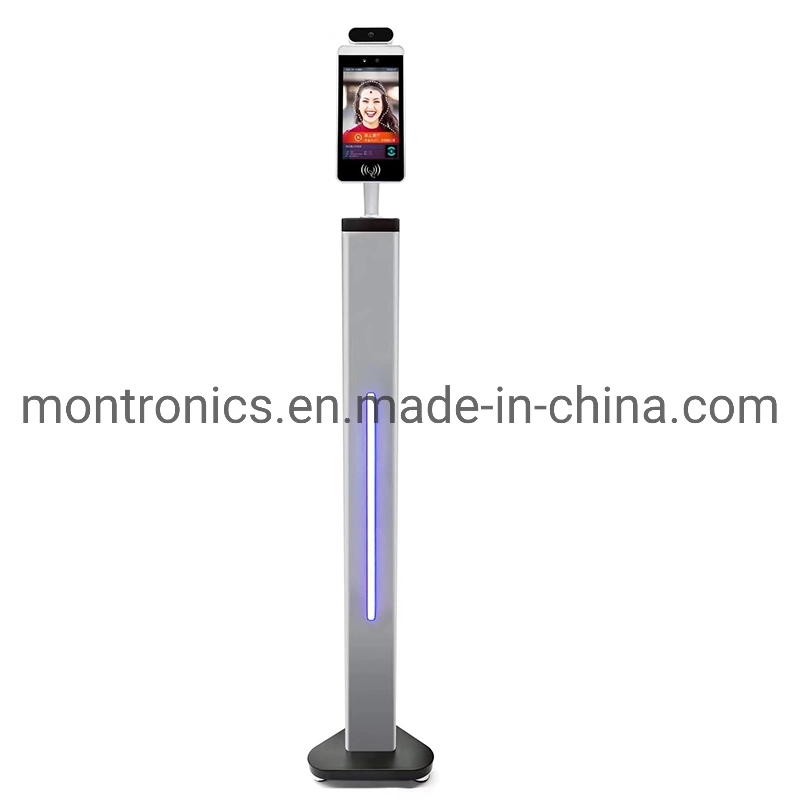 10 Inch IPS LCD Screen Facial Recognition Device Support Temperature Sensor Recognition Access Control