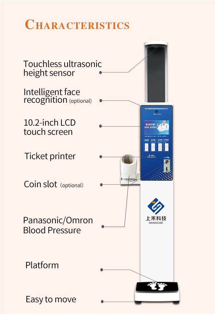 Face Recognition Height Weight Scale and Bp Machine for Hospital and Pharmacy