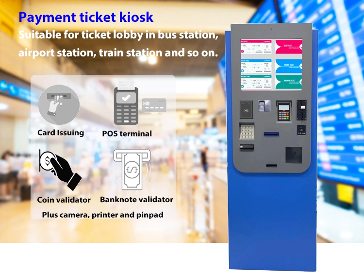 Standing Self-Service Terminal Interactive Touch Screen Service Payment Kiosk Intelligent Face Recognition Machine