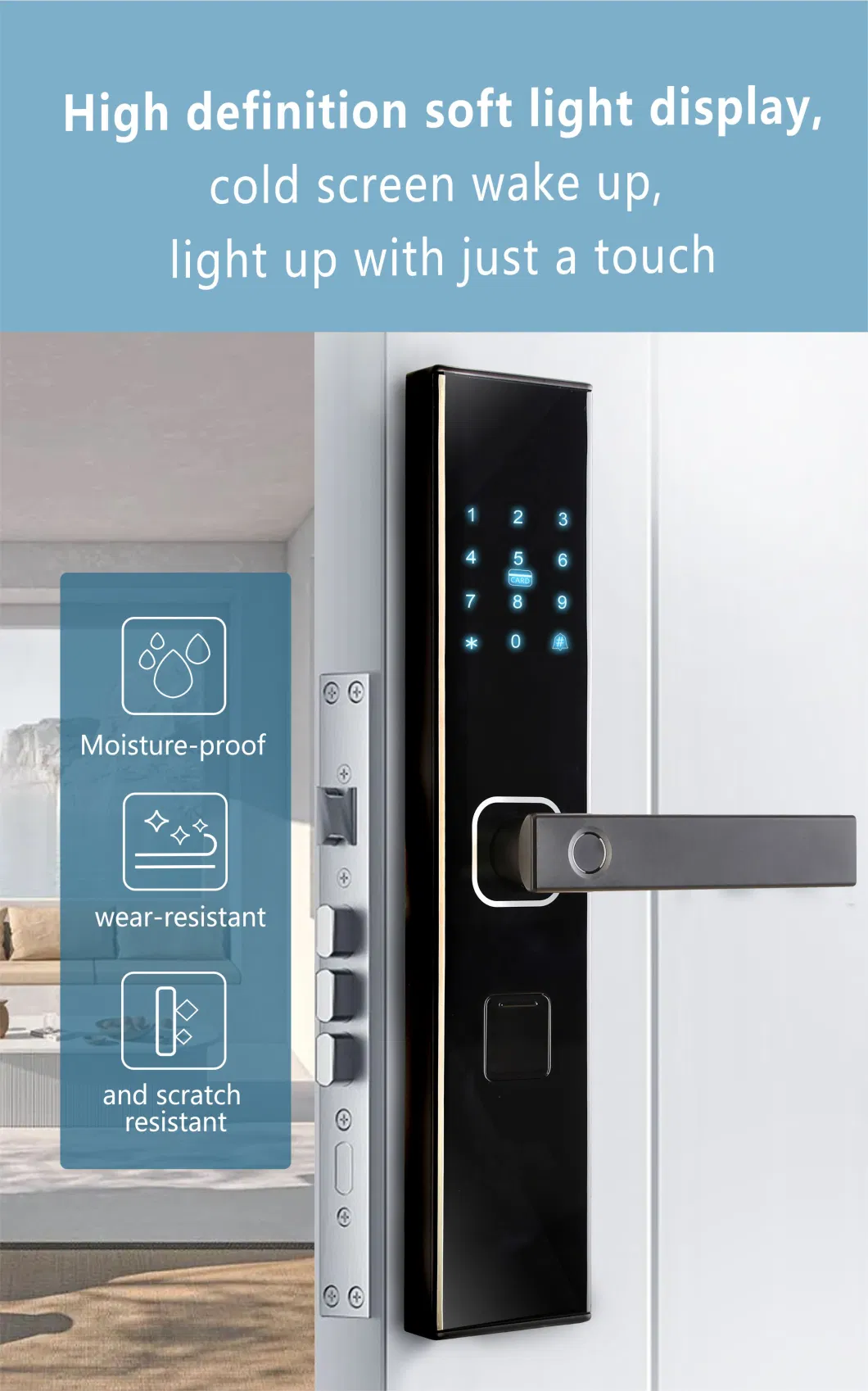 Smart Lock Aluminum Alloy 3D Face Recognition Fingerprint