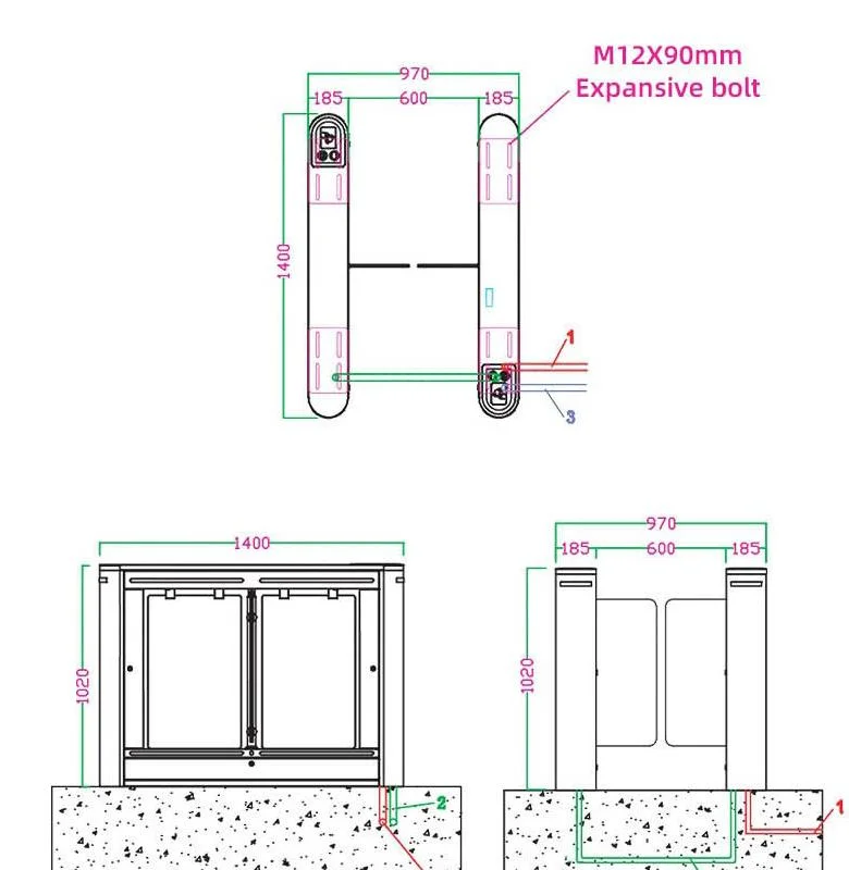 Face Recognition Access Control Parking System Automatic Barrier Gate Turnstile