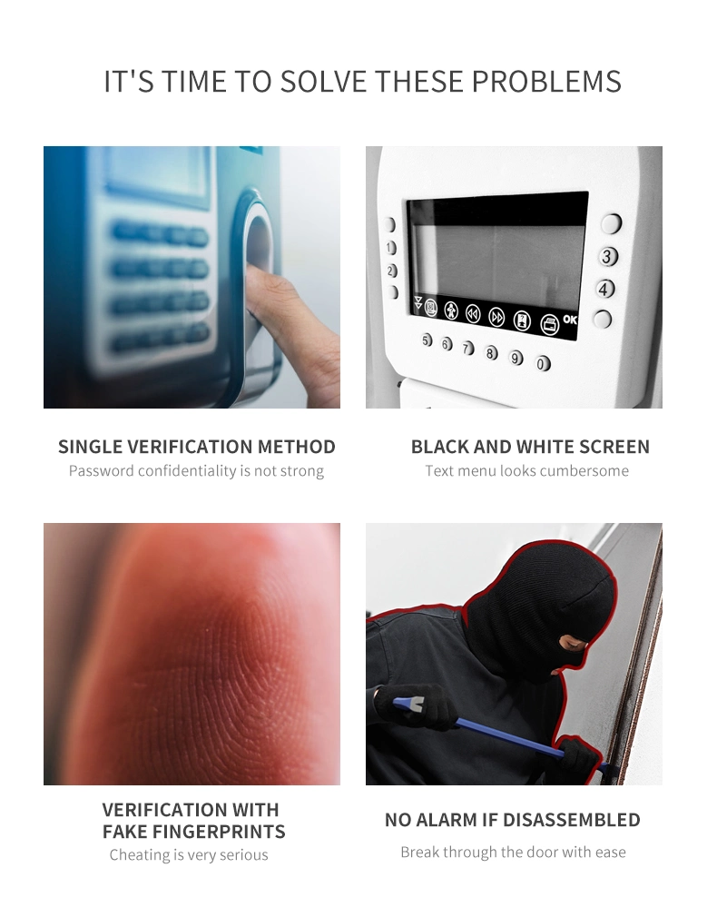 High Security Enterprise Fingerprint Time Attendance Machine