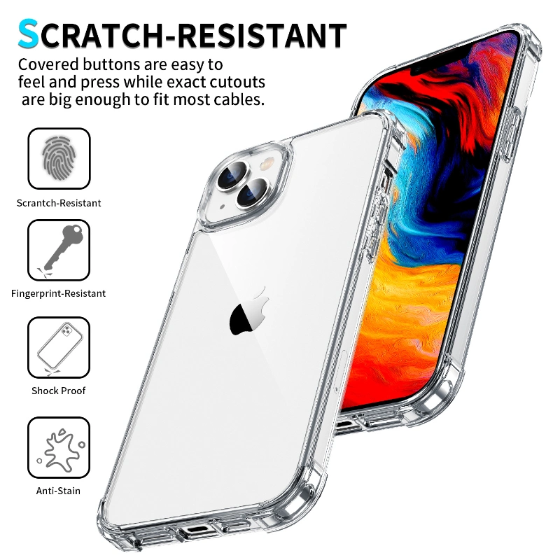 for iPhone 15 Acrylic Full Cover Drop Proof Phone Case