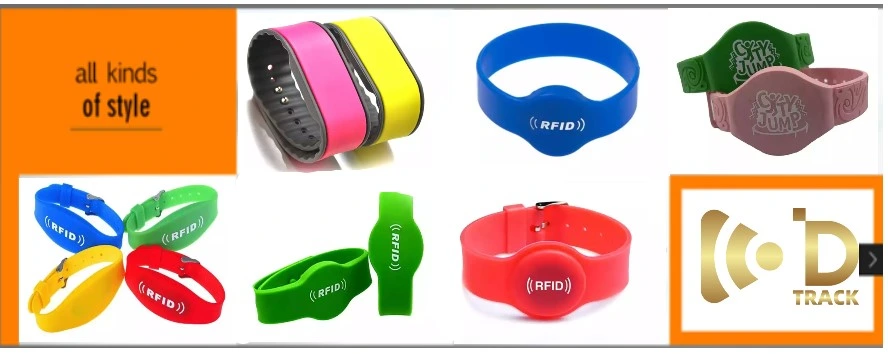 Adjustable Passive RFID Wristband Price Silicone Wristband / Bracelet NFC Tag Waterproof Smart RFID Band 13.56MHz Read and Write