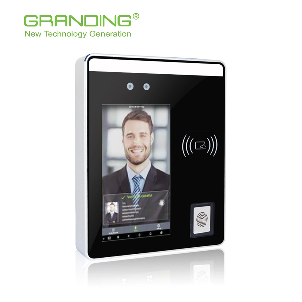 5 Inch Touch Screen Facial Recognition Terminal with Fingerprint Reader