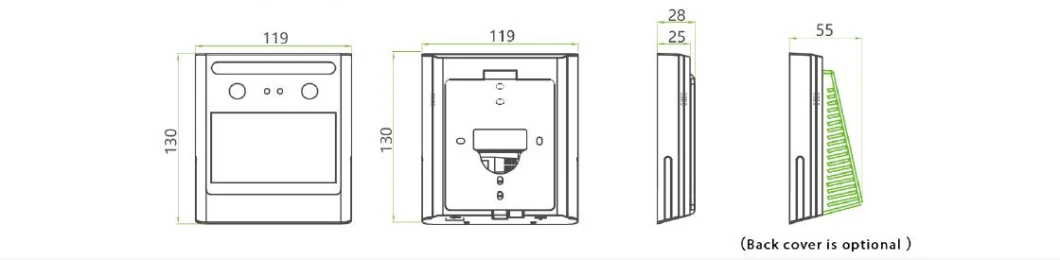 Biometric Door Access Control Built-in Li-Battery Facial Recognition with Spanish Language