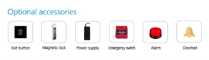 Visible Light Face Recognition Biometric RFID Card Access Control with Waterproof