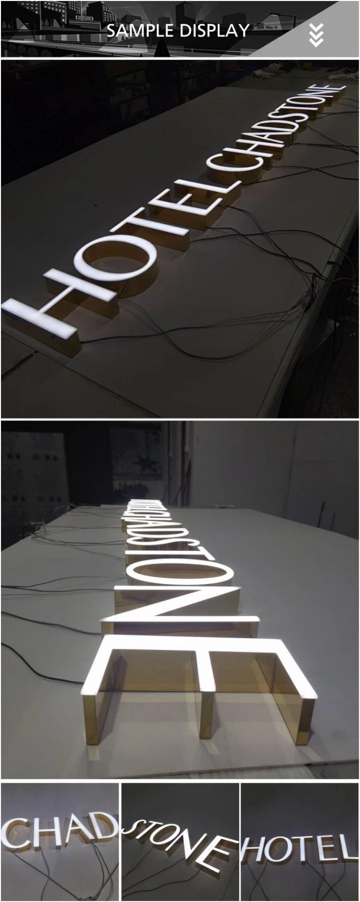 China Wholesale Face Lighted LED Light Sign Letters for Signage