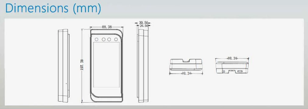 Visible Light Face Recognition Biometric RFID Card Access Control with Waterproof