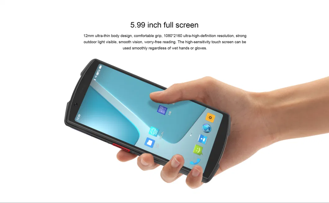 5g Mobile Smartphone Full Display Screen Smooth Industrial PDA Rugged Logistics Device Portable Terminal High Quality Fast Speed Intelligent RFID UHF Reader NFC