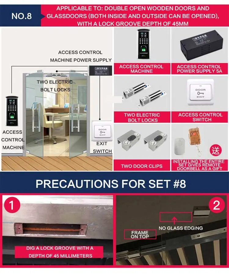 Reliable Fp06 F7plus Attendance Access Control Machine of LCD Display Numeric Keyboardintegrated 80 Character