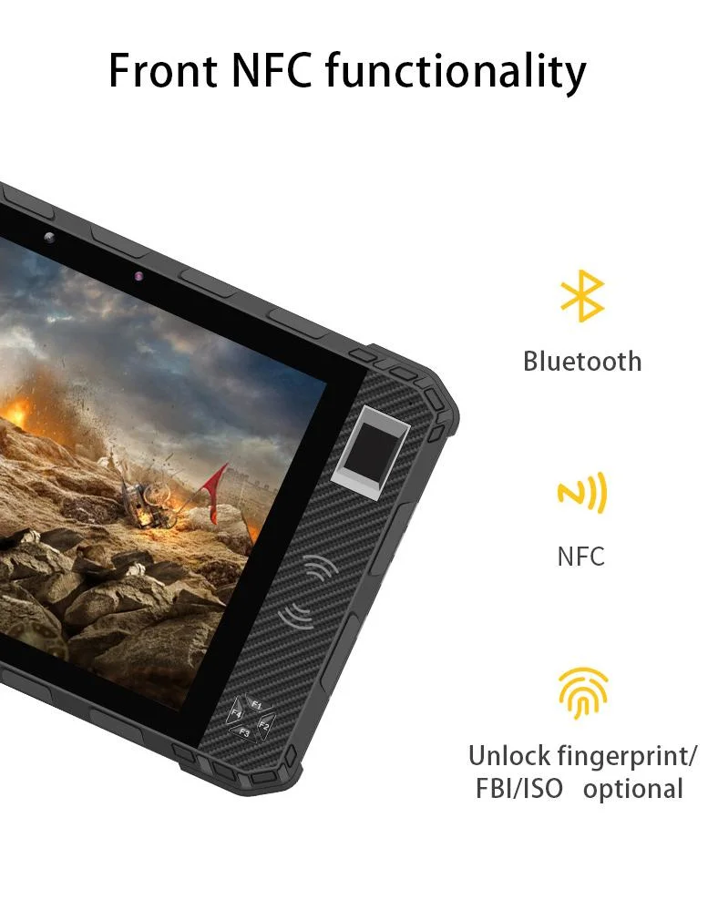 8inch Android 11 OS Tablet PC IP68 Waterproof Biometric Fingerprint Scanner NFC 4G 5g LTE Industrial Rugged Tablet PC