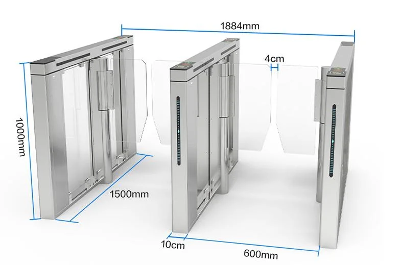 Facial Recognition Infrared Sensor Fast Speed Automatic Swing Turnstile Gate