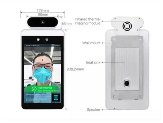 Auto Scanner Temperature Scanner Kiosk with Facial Recognition for Community Access Control