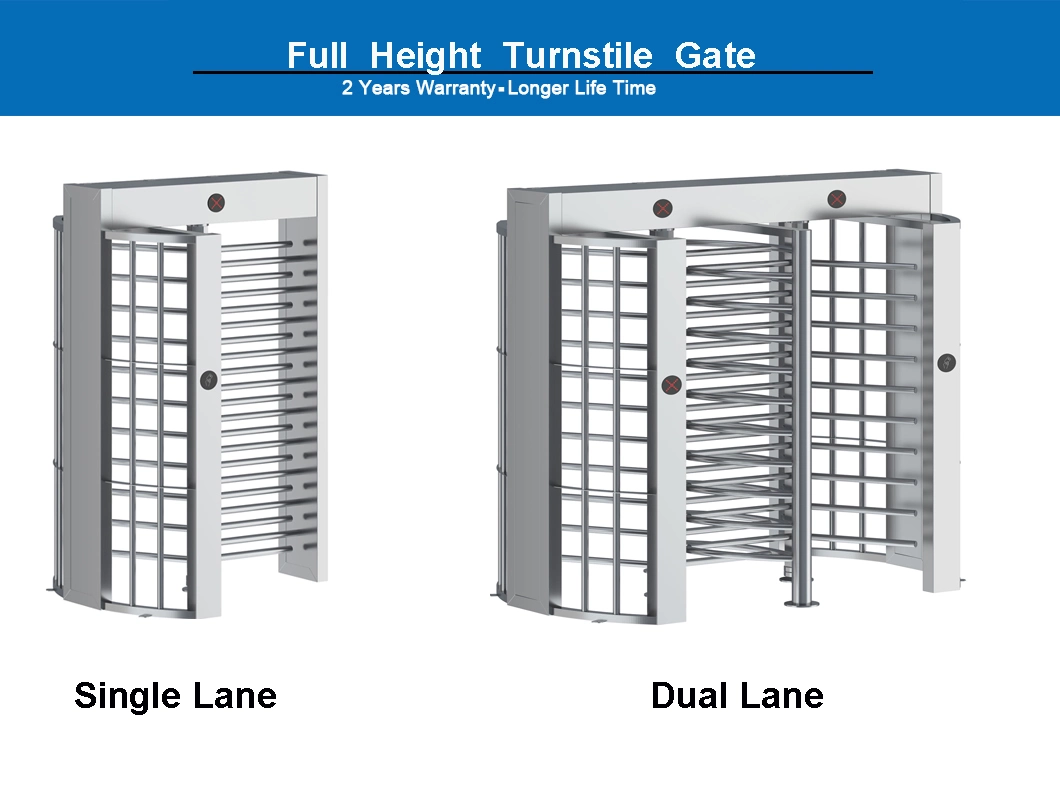 Outdoor Automatic Full Height Turnstile with Biometric Identification / Time Work Attendance