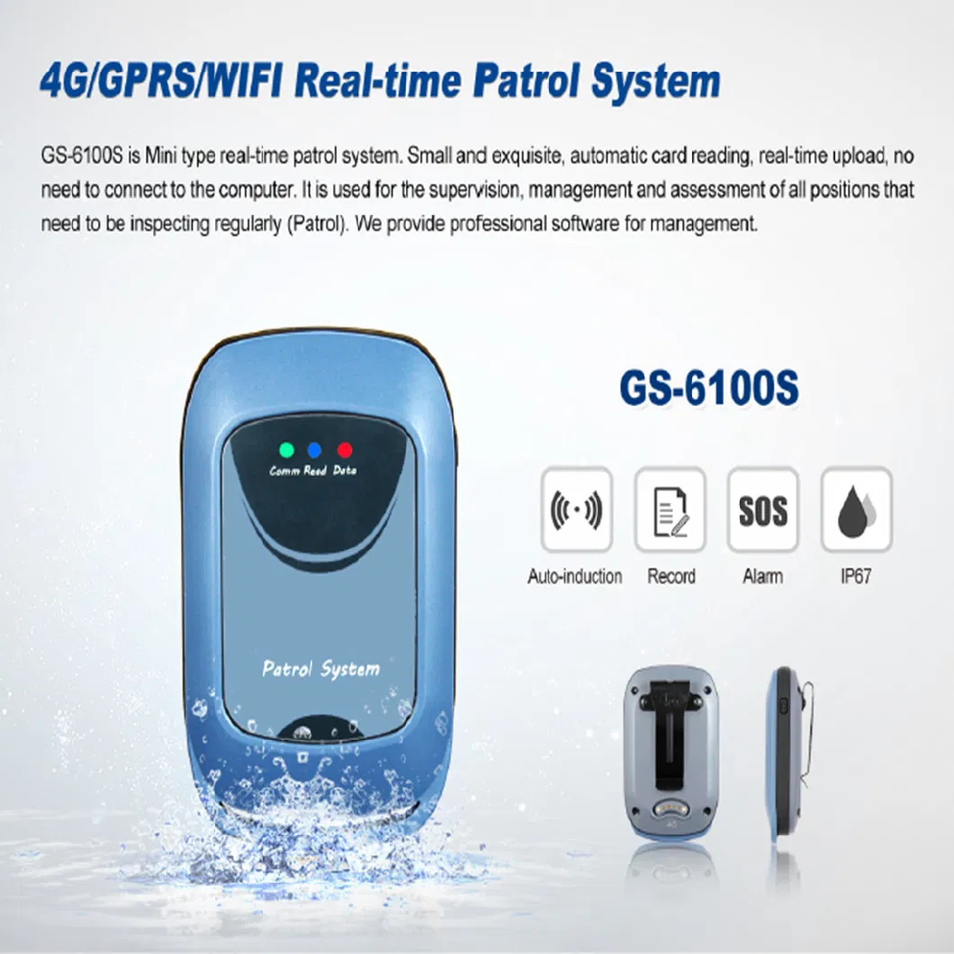 Real-Time GPRS Guard Patrol Tour Monitoring Device (GS-6100S-2G)