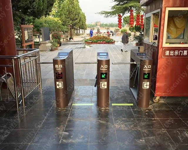 Coffee Shop Facial Recognition Three Rollers Turnstiles Door Anti-Trailing Passage Tripod Barriers Gate Driven