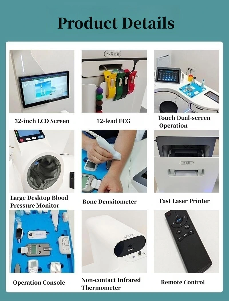 Medical Hospital LCD Touch Screen Self-Service Health Check Kiosk