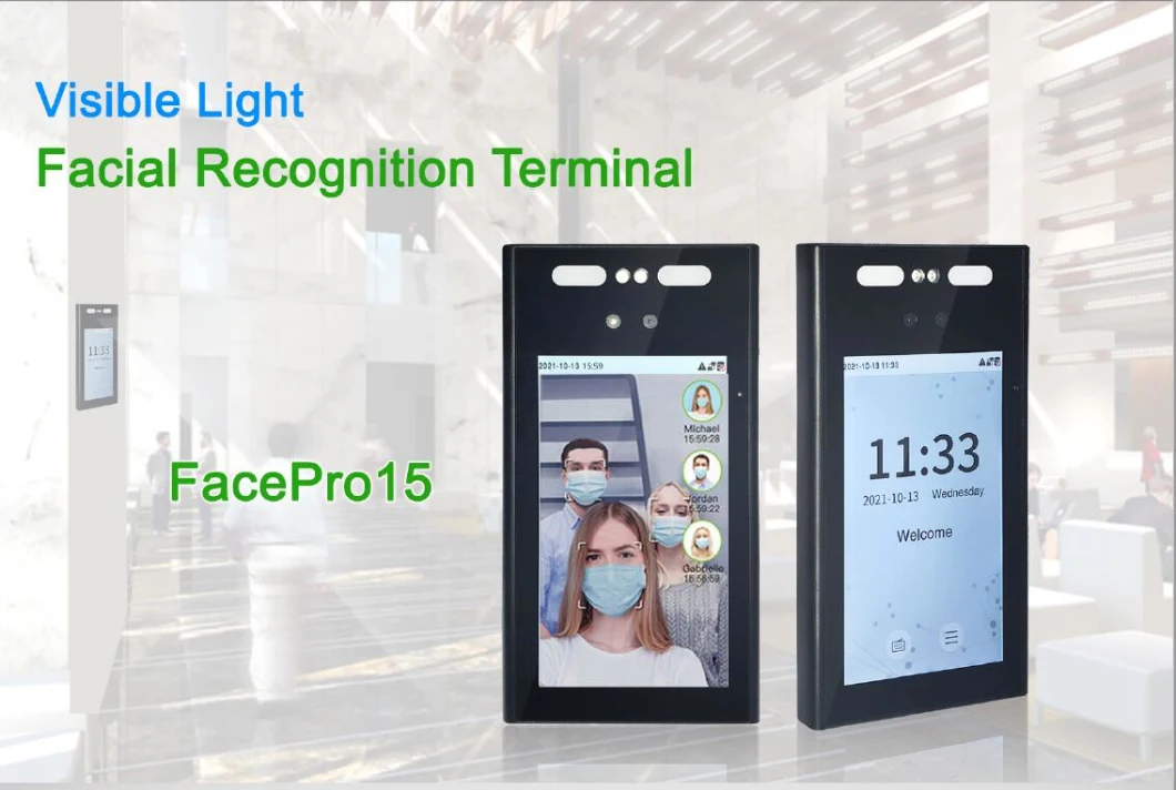 30000 Users Waterproof IP67 Outdoor Access Control Visible Light Facial Recognition Terminal