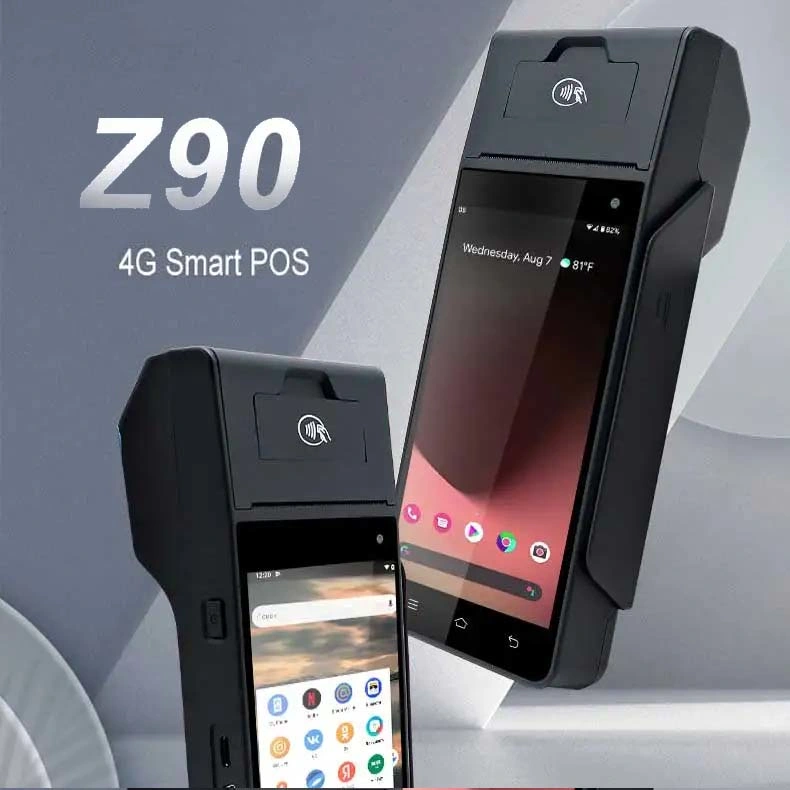 All in One Mobile Smart Biometric Portable POS Billing 4G NFC Handheld Terminal with Printer POS Machine Z90