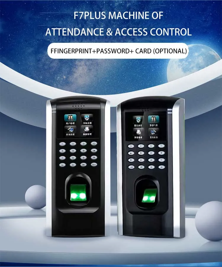 Reliable Fp06 F7plus Attendance Access Control Machine of LCD Display Numeric Keyboardintegrated 80 Character