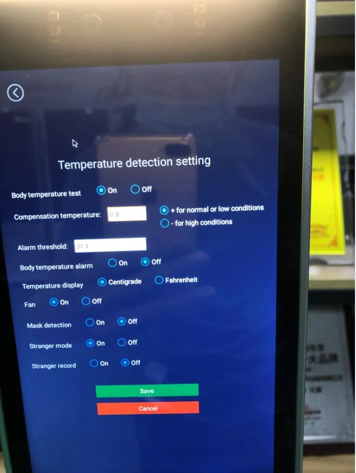 8 Inch Temperature Thermometer Kiosk for Facial Recognition Access Control System Qr Code Scanner