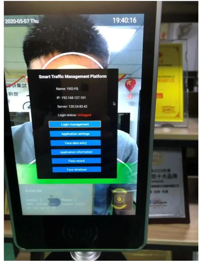 Auto Scanner Temperature Scanner Kiosk with Facial Recognition for Community Access Control