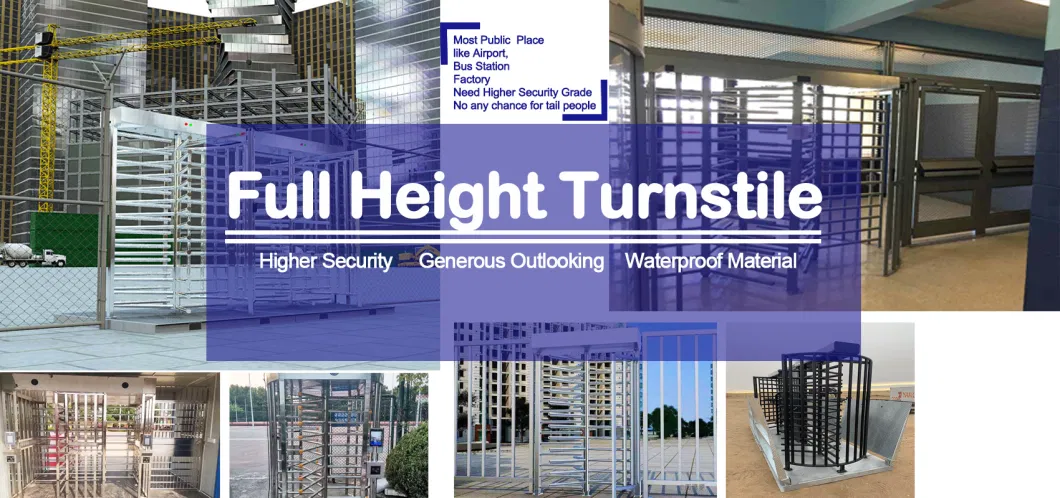 Outdoor Automatic Full Height Turnstile with Biometric Identification / Time Work Attendance