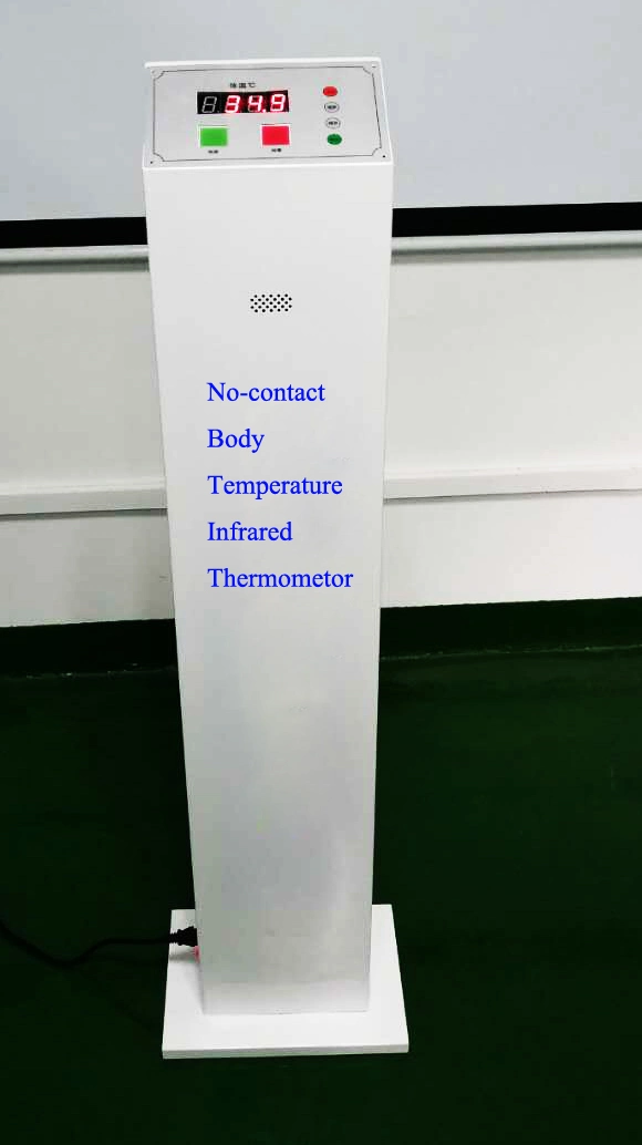 Stainless Steel Pole Type Walk Through Human Infrared Body Temperature Detector for Fever Detection