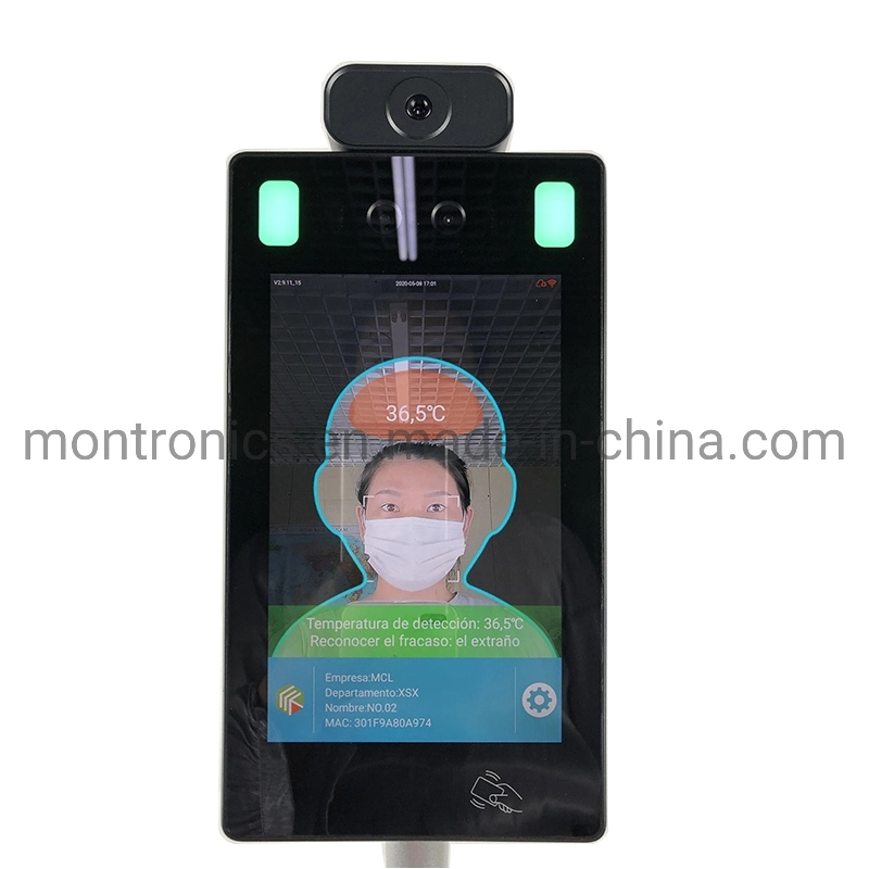 8&prime; &prime; Android 7.0 Rk3288 Temperature Infrared Human Face Recognition Scanner Supports Card Reader and Has Thermal Alarm PC