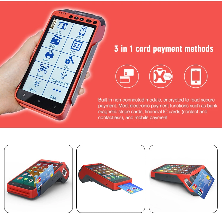 Mini POS System All in One Android 7.0 NFC+IC+Msr Touch Screen Electronic Cash Register POS (HCC-Z100)