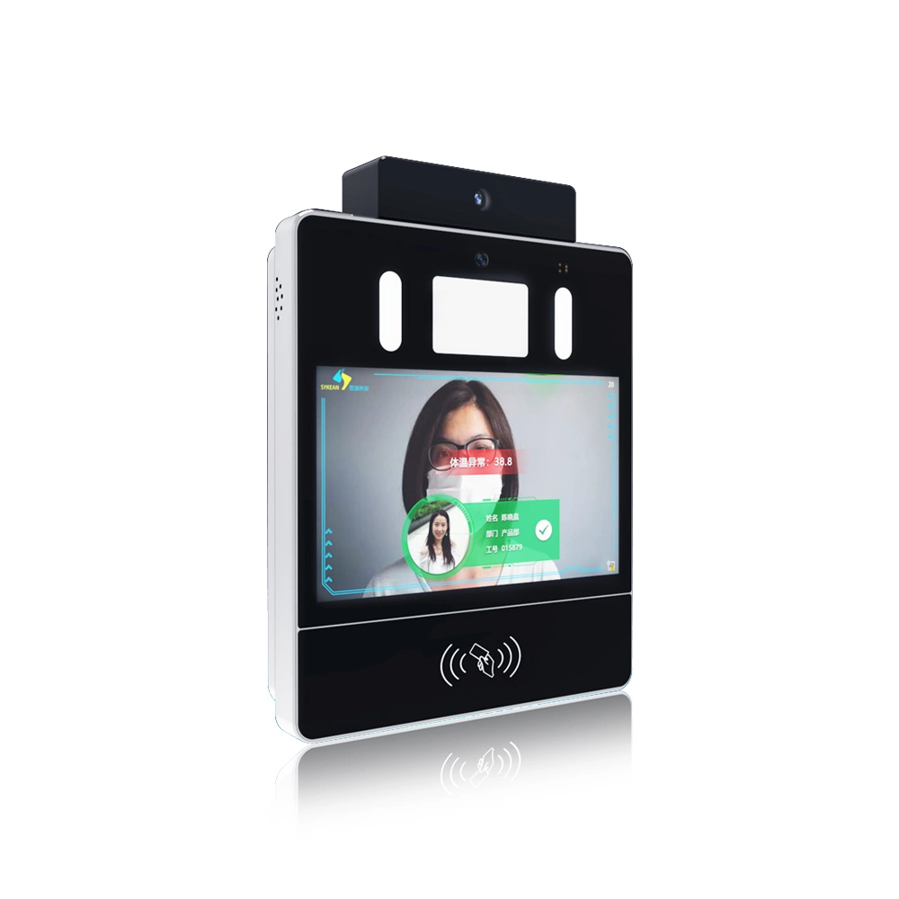 (IR8-TD) 7 Inch Large Screen Access Control and Time Attendance Device Iris Recognition with Temperature Detector